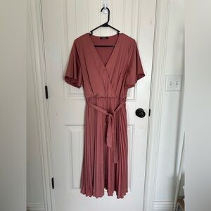 Elegant Mauve Midi Dress